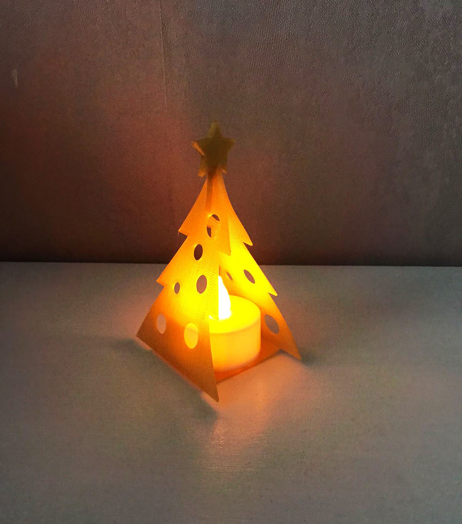 Christmas decorations.Сandlestick for LED candles.It is better to print from PETG, it does not break so easily.