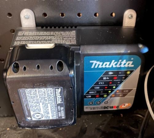 Makita Battery Charger Pegboard Adapter