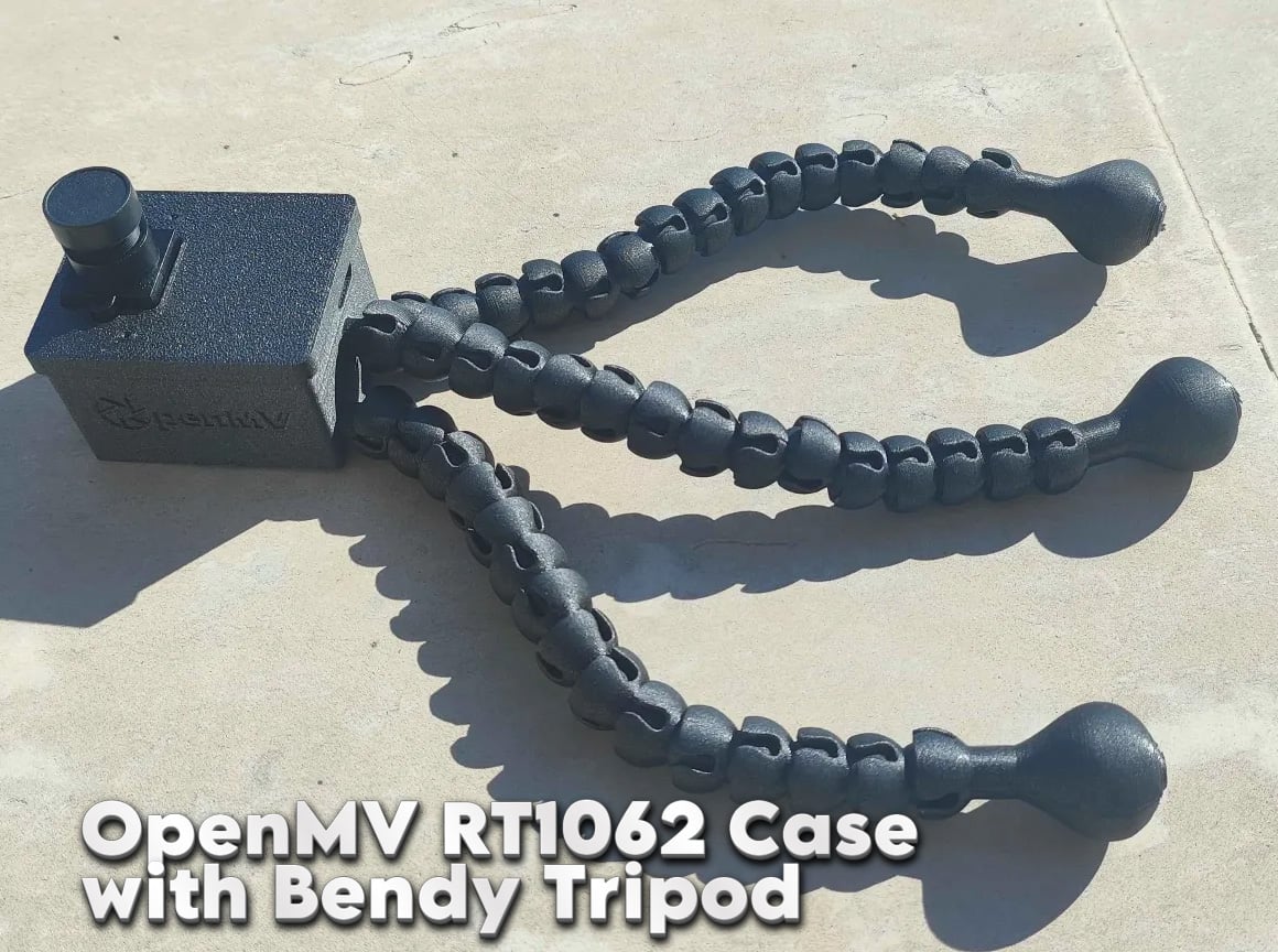 OpenMV RT1062 Cam Case with Embedded Bendy Tripod