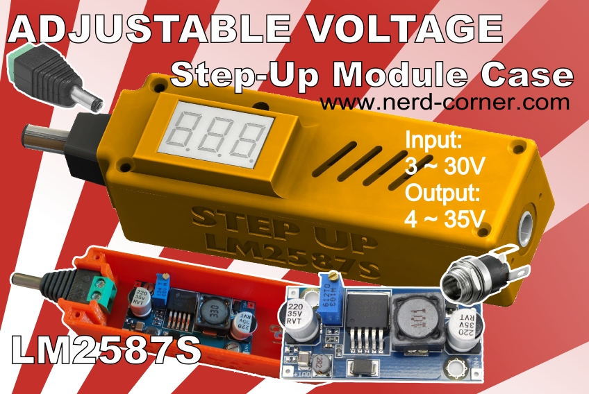 Improved LM2587S voltage converter (Step-Up Modul DC-DC) with voltmeter