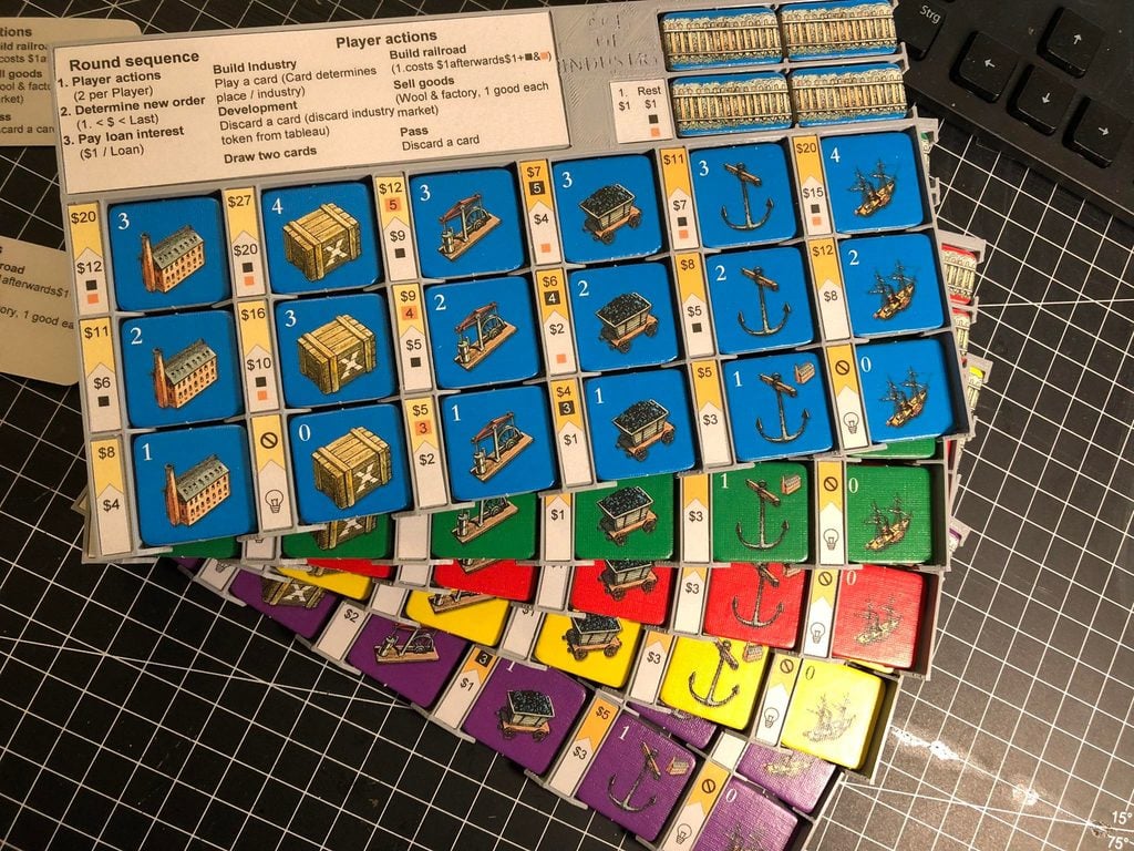 Age of Industry - Player Board & Player Tokens