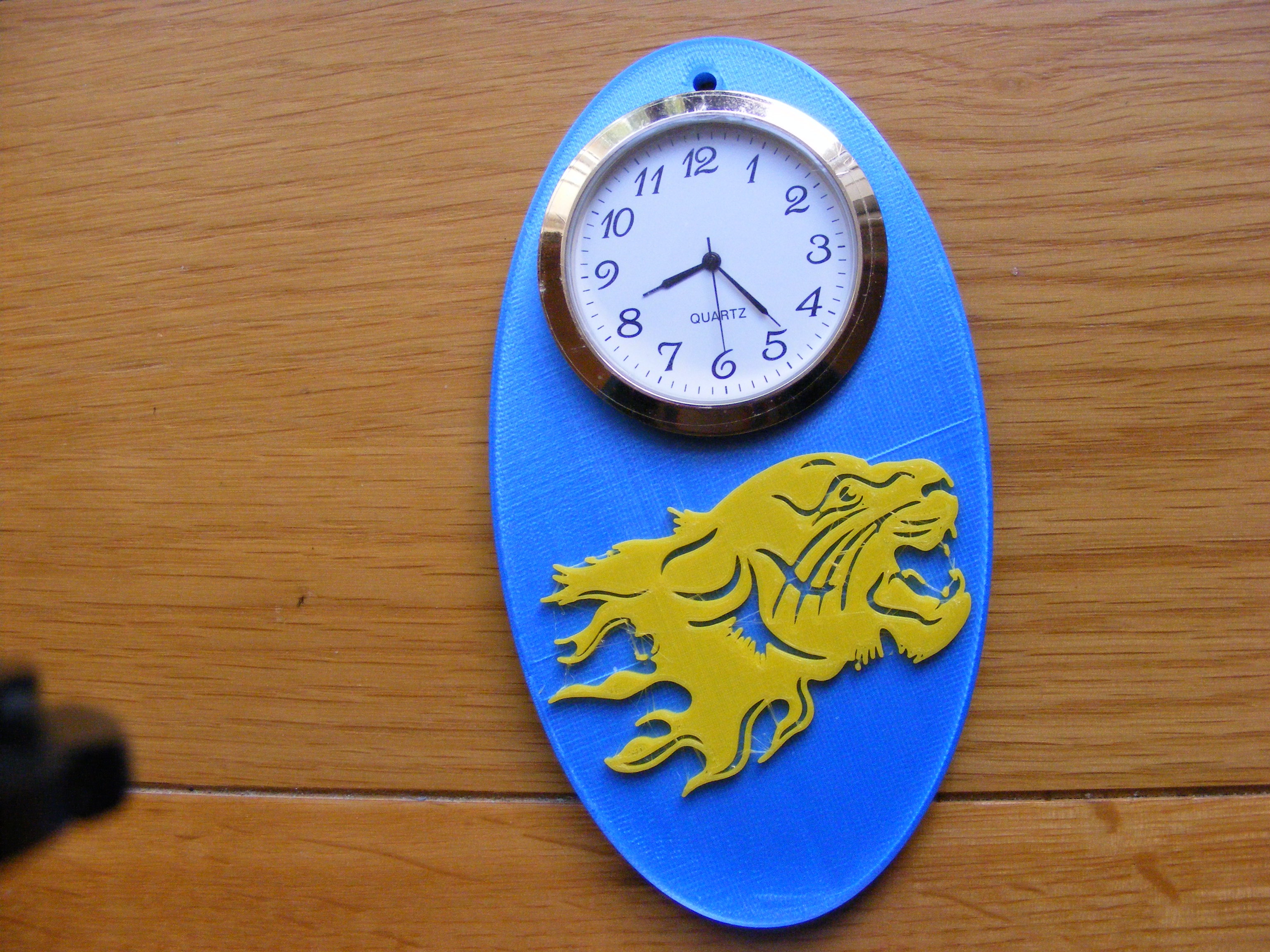 flaming lion clock