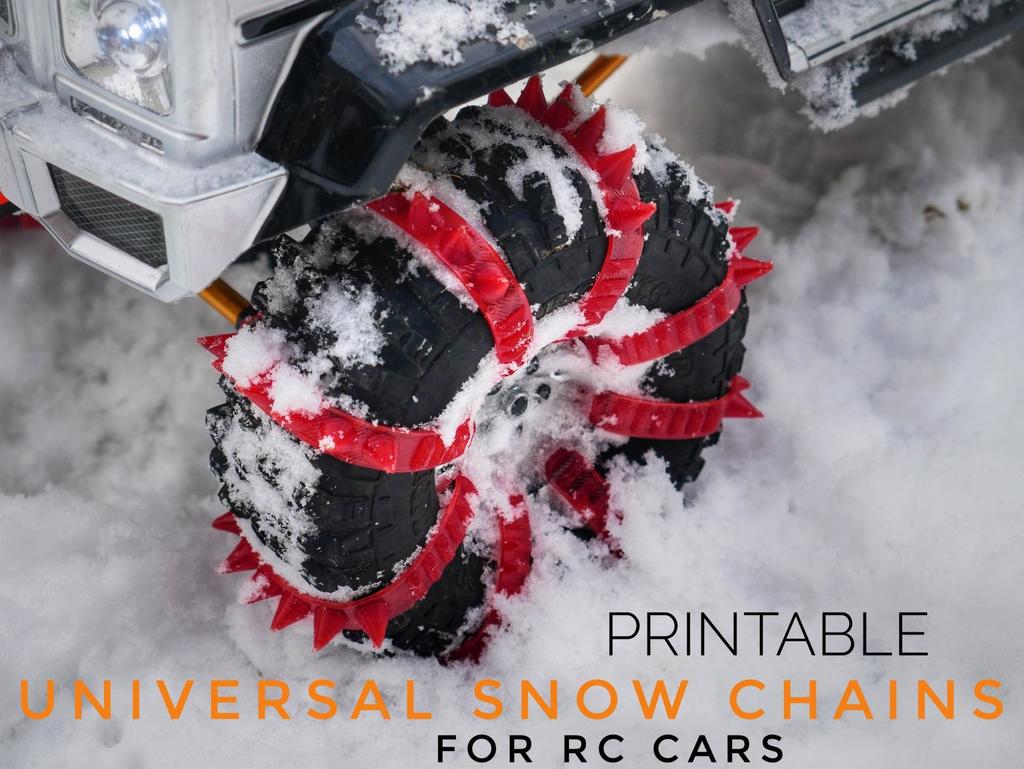 Universal snow chains/spikes for Crawler and RC Cars 