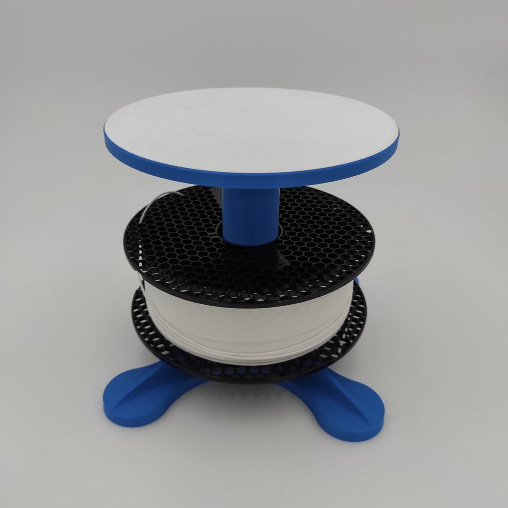 Modular side table with integrated spool storage