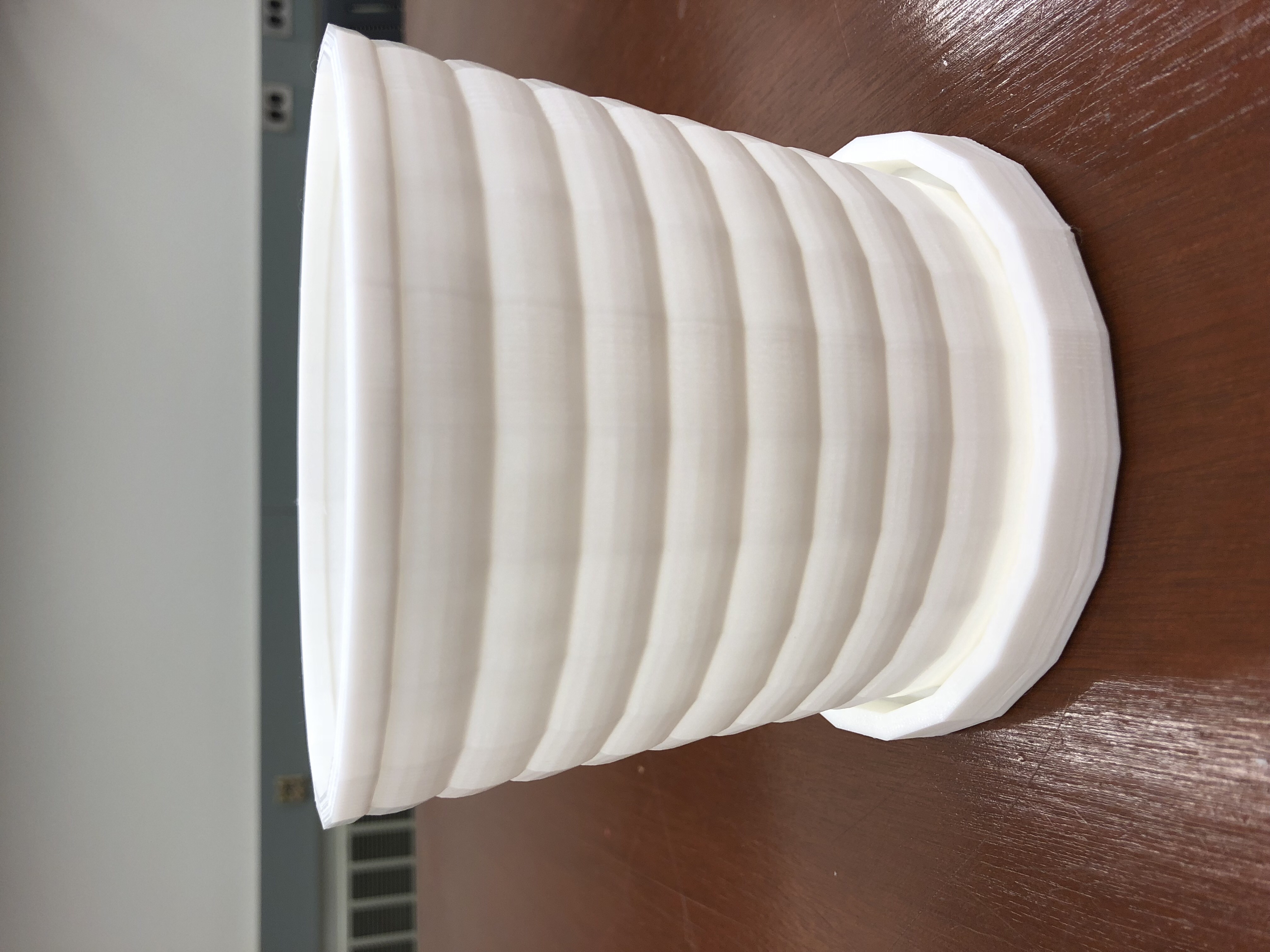 Ribbed Planter with Saucer