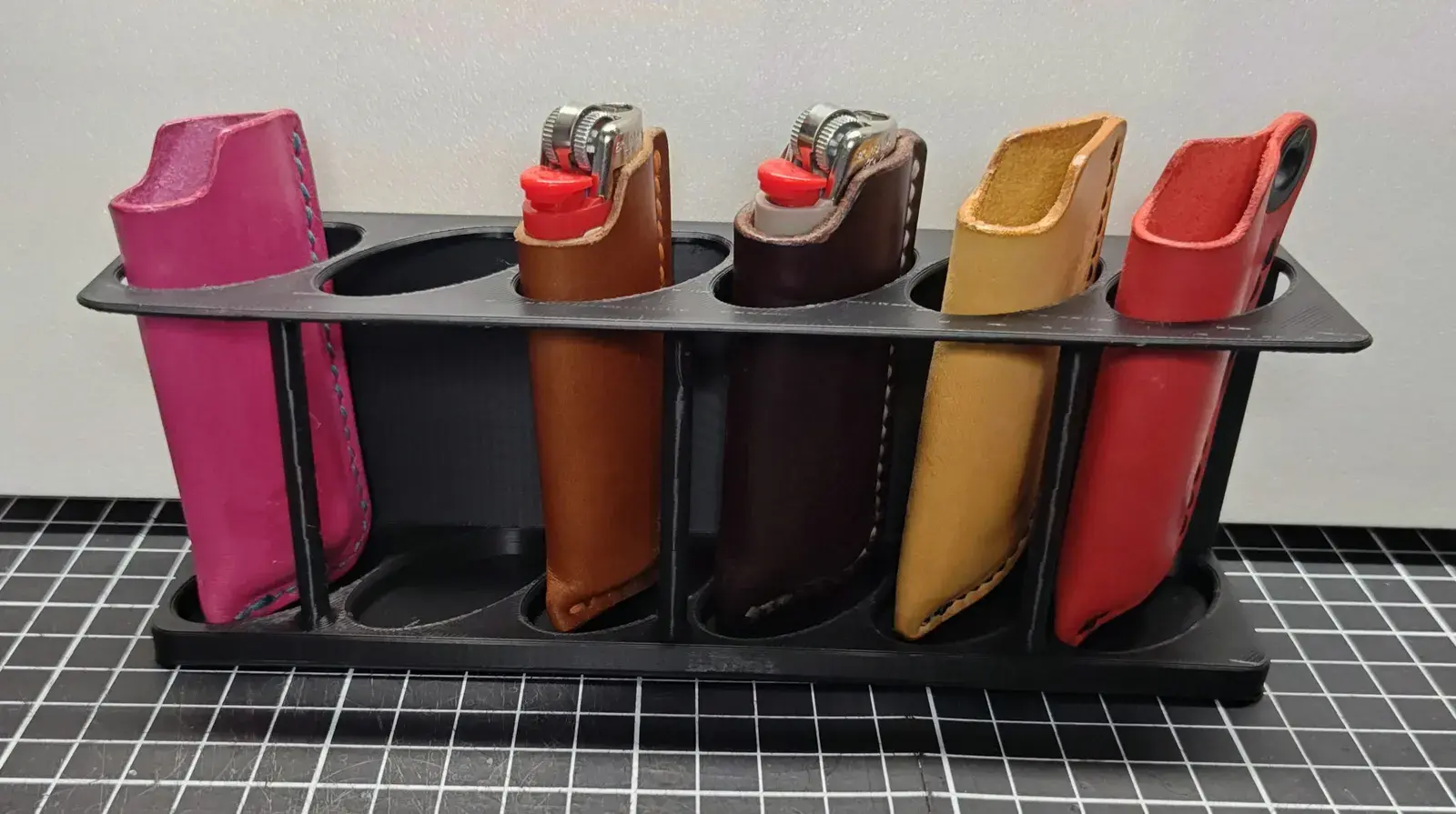 Bic lighter display stand, leathercrafting, leathercraft