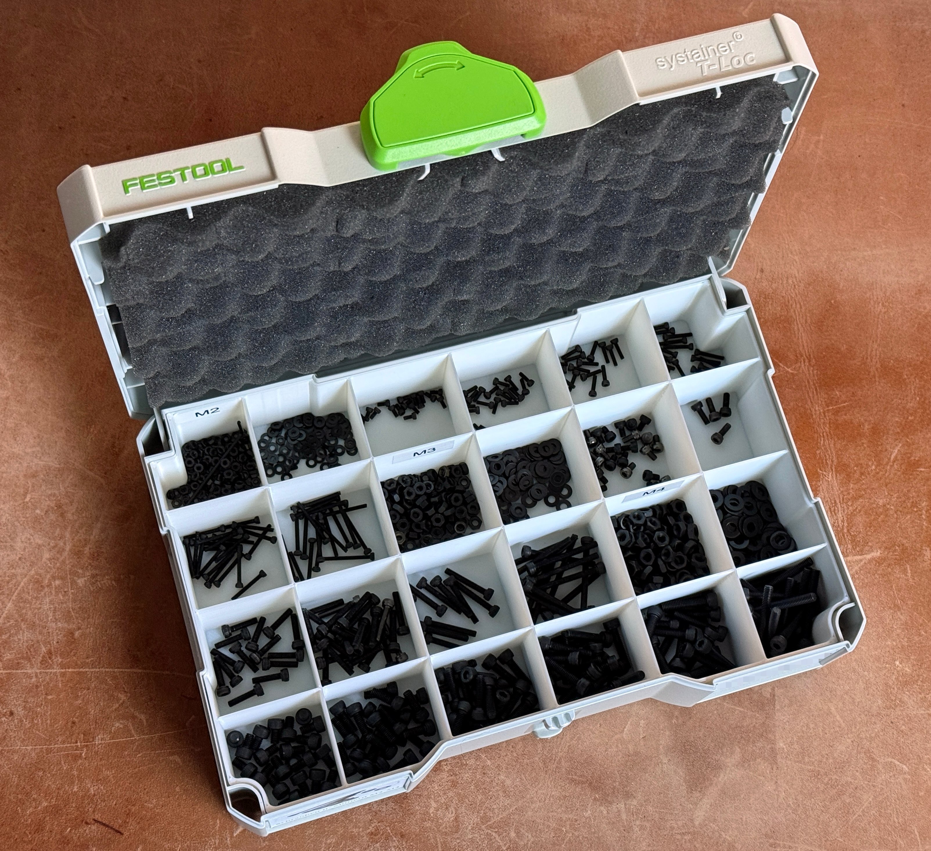 Festool / Tanos Systainer Mini T-Loc Einsatz 24 Fächer Insert 24 Boxes Cases für 499622 / 203813 / 80101365 SYS Mini
