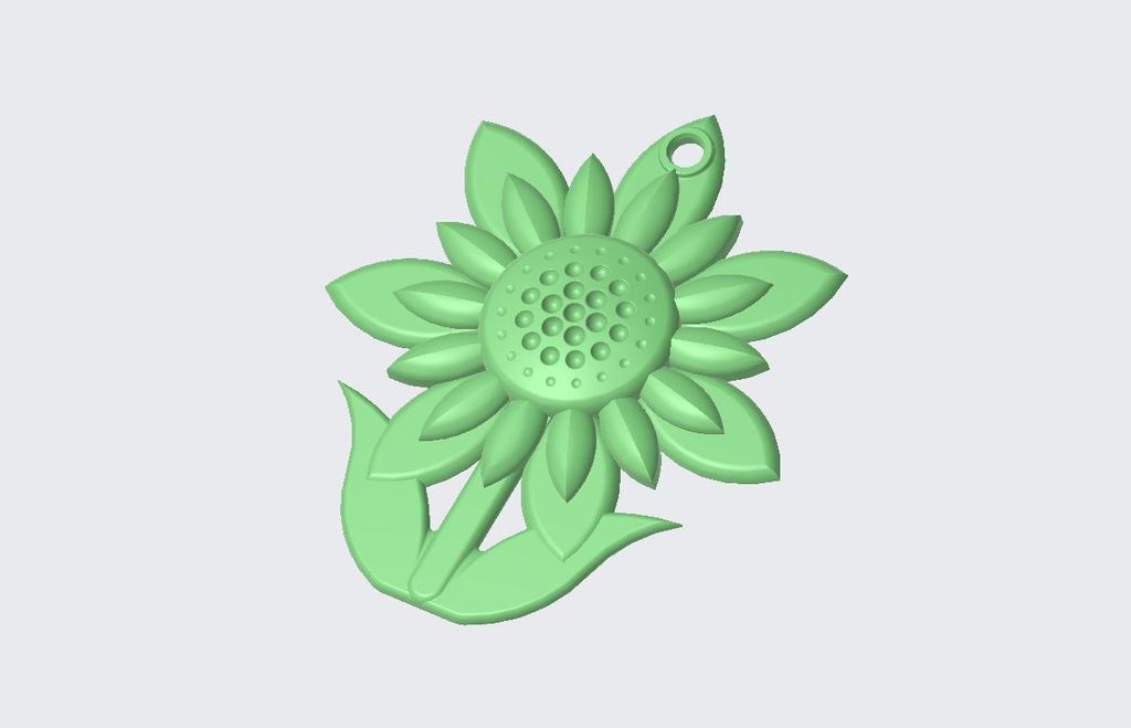 Keychain - Flower with Stem