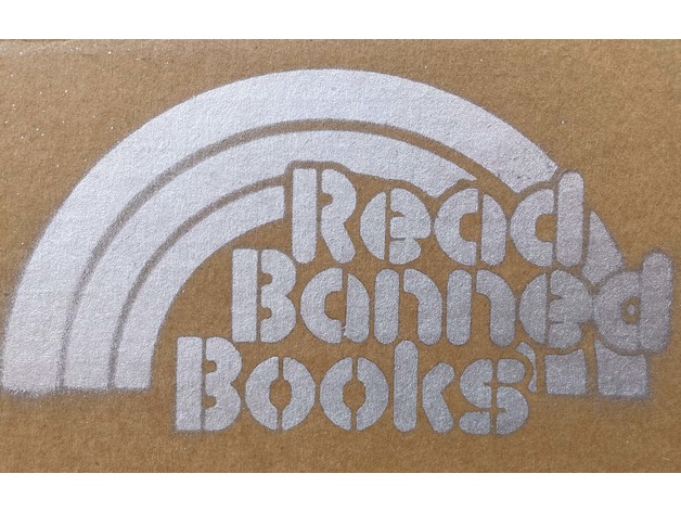 Read Banned Books Stencil