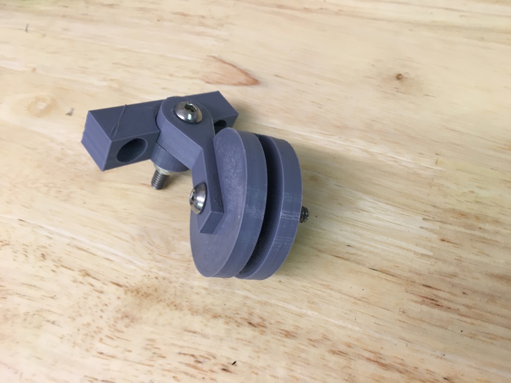 1/16" Wire Pulley Block with Bearing Wall Mount and Pivot Arm 