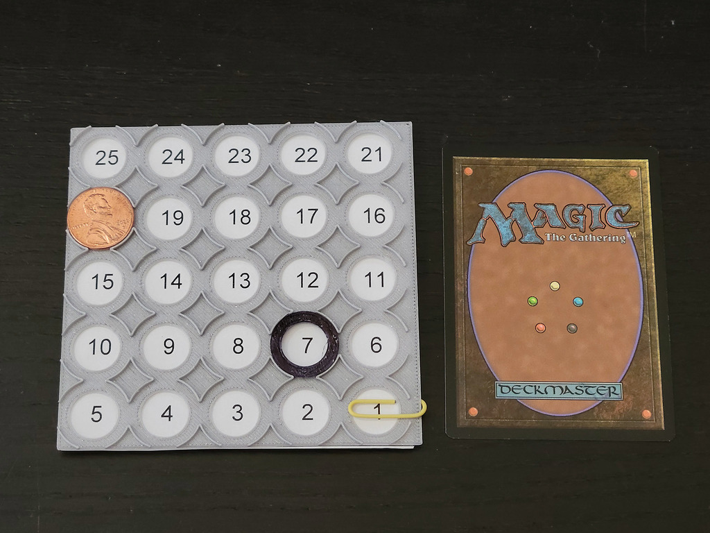 MTG Life Counter Penny Grid of 25 (to 100)