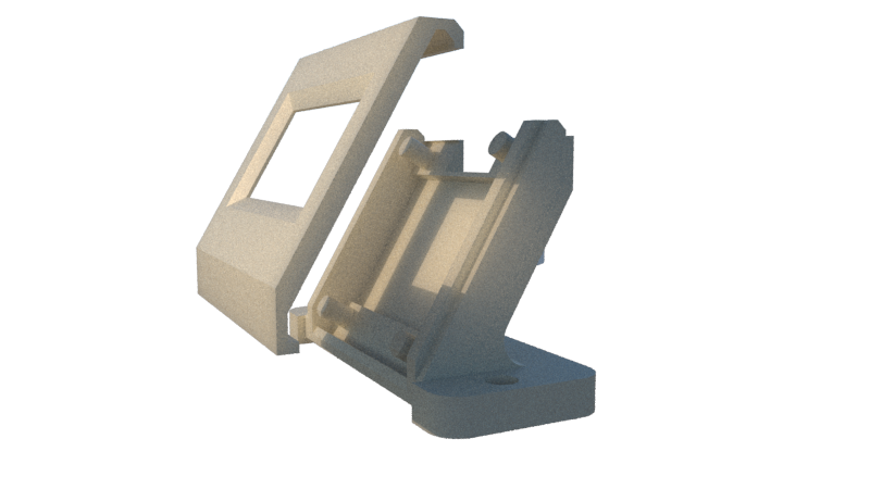 0.96" 128x64 OLED display mounting bracket with cover