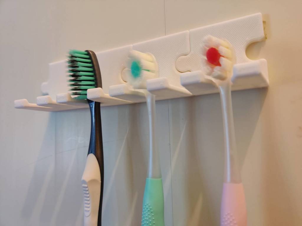 Wall mount toothbrush holder