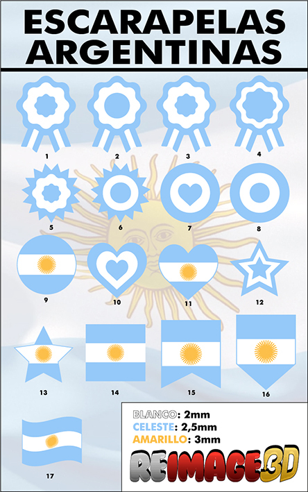 ESCARAPELAS ARGENTINAS 3D model