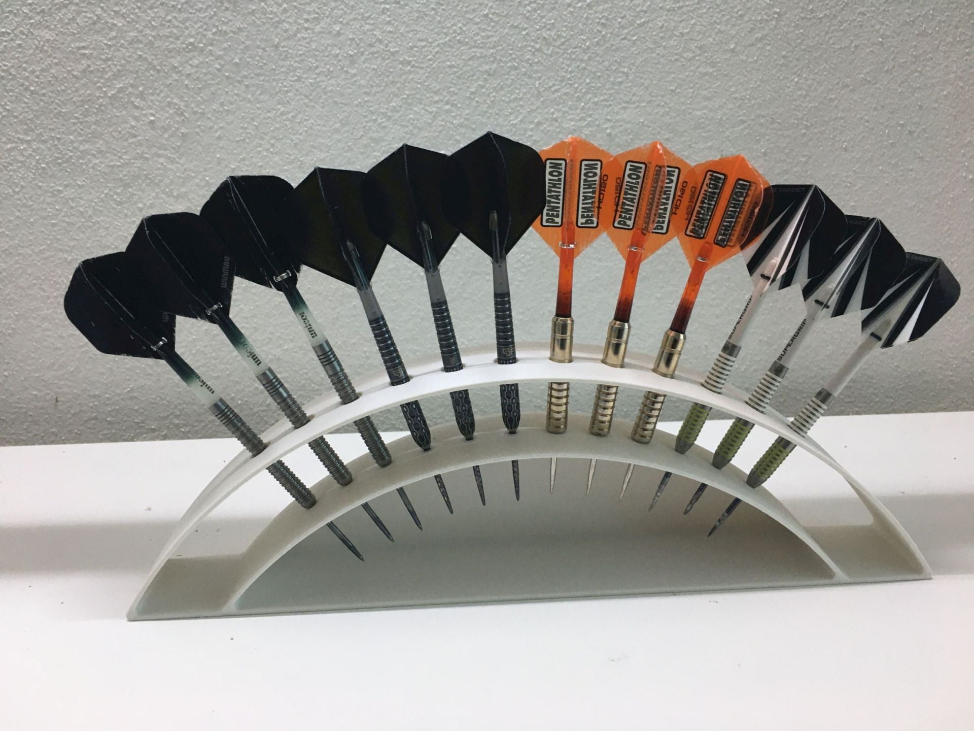 darts stand for 4 sets of darts dartboard