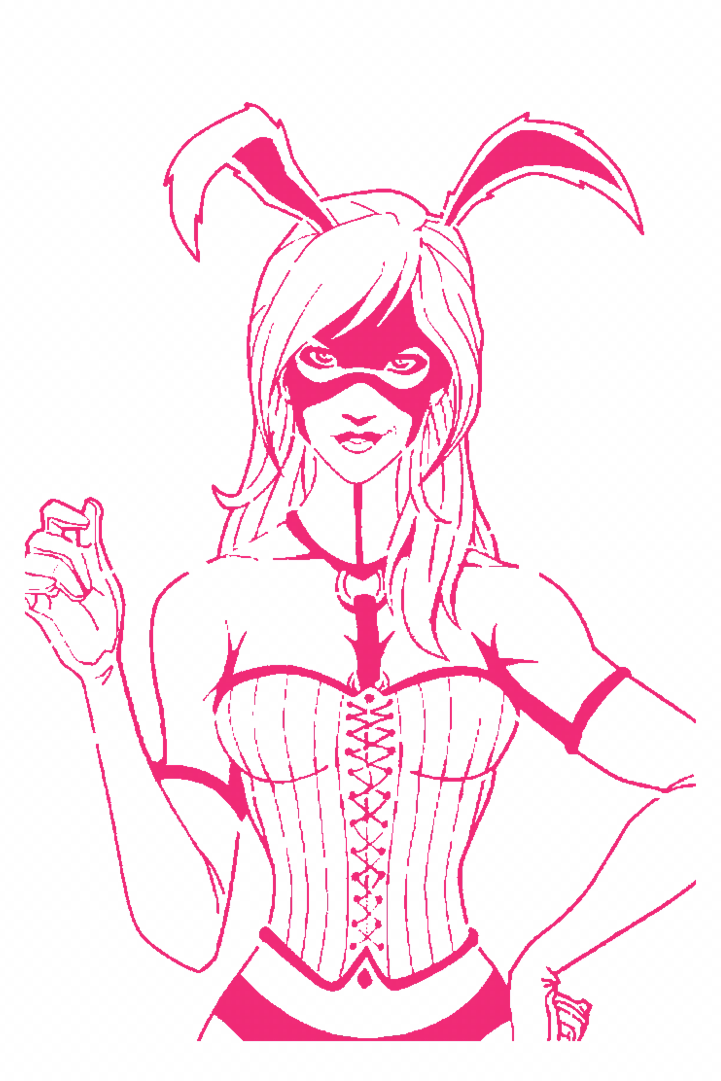 Batman White Rabbit stencil
