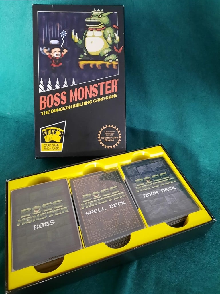 Boss Monster insert for sleeved cards