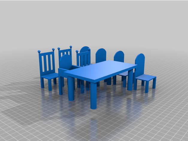 FICHIER pour imprimante 3D : salon - bibliothèque - salle a manger  - Page 2 Featured_preview_Doll_House_1