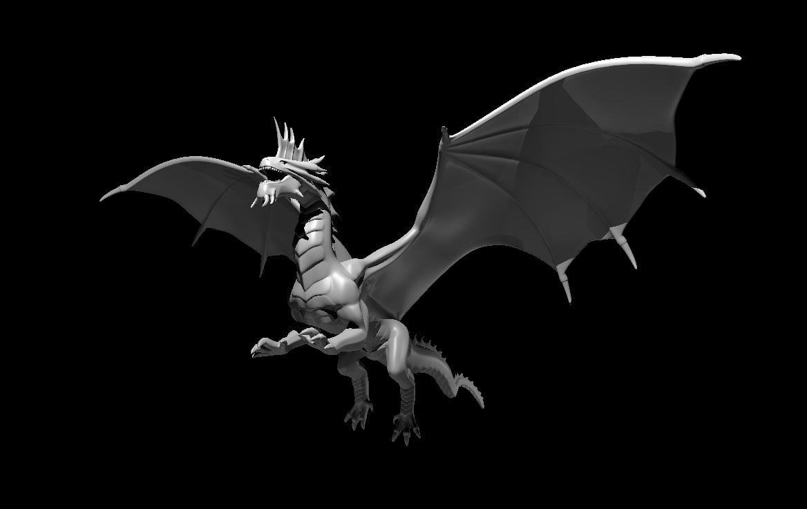 Image of Silver Dragon Flying - Last model to be posted on Thingiverse