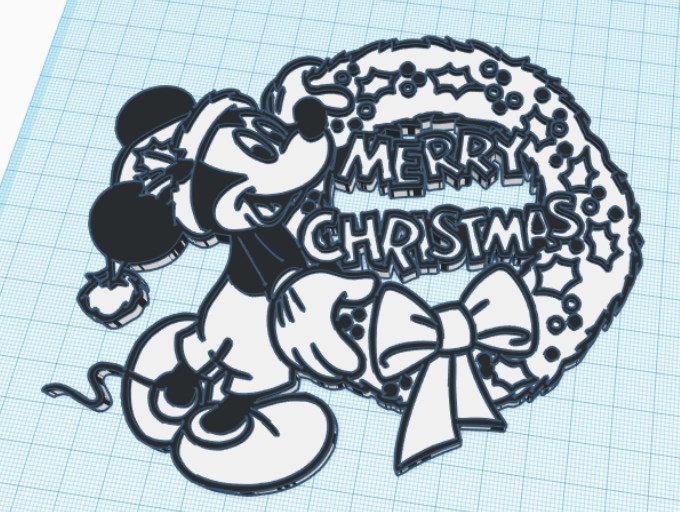 Mickey Merry Christmas Wall Art 2