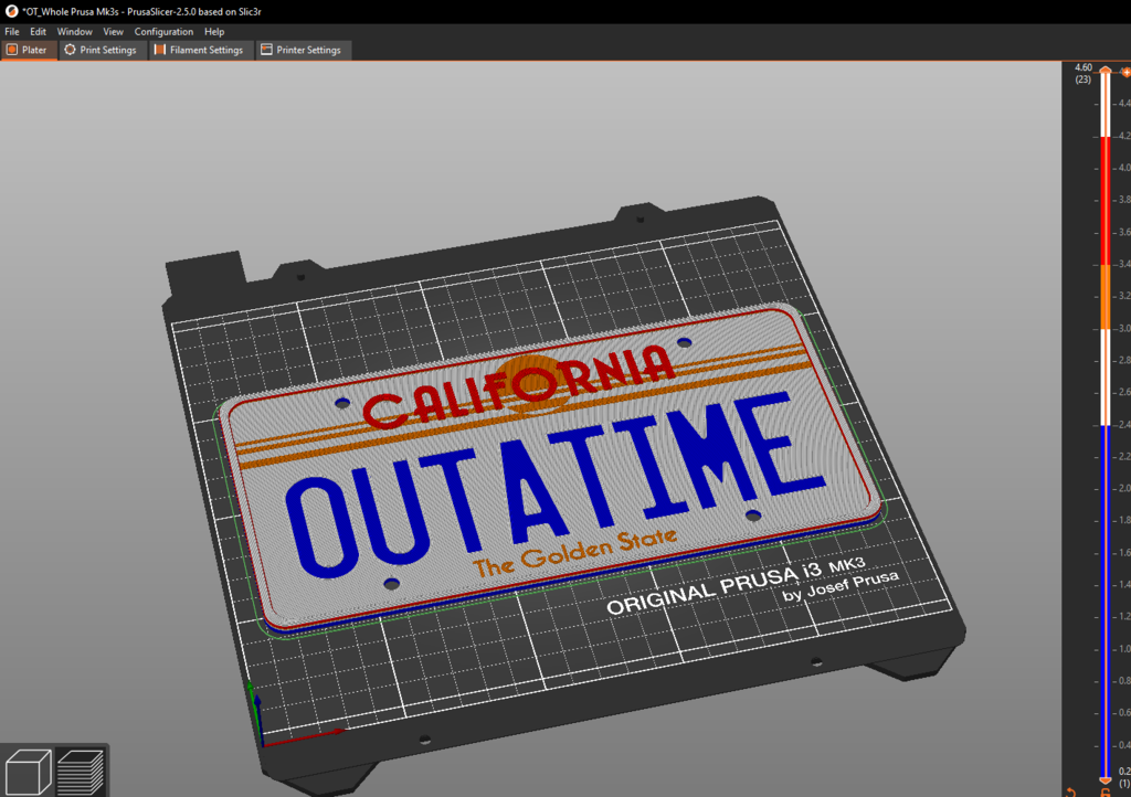 Single Color Switch Back to the Future License Plate OUTATIME