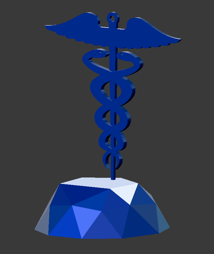 Caduceus Pendant Pedestal