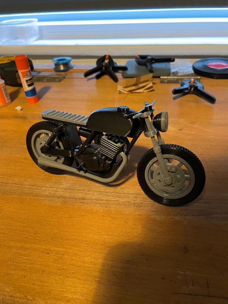 Brat Cafe Racer Twin Motorcycle 3D model