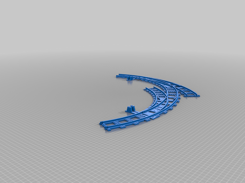 Lego compatiable left hand curved point set
