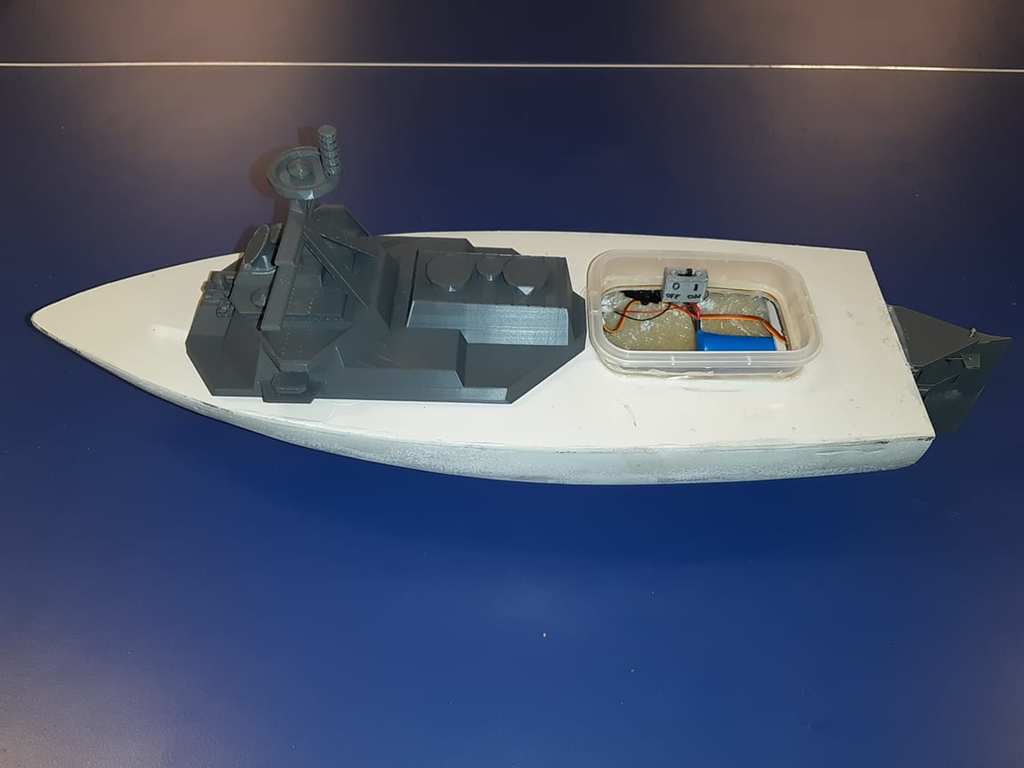 Rc boat rudder and glassfiber mold