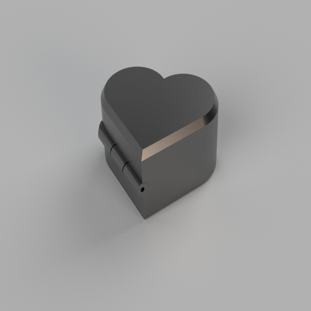 heart shaped (ring) box with hinge