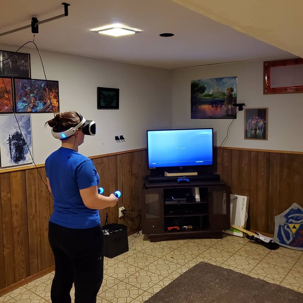 PSVR Ceiling pulley system and camera mount