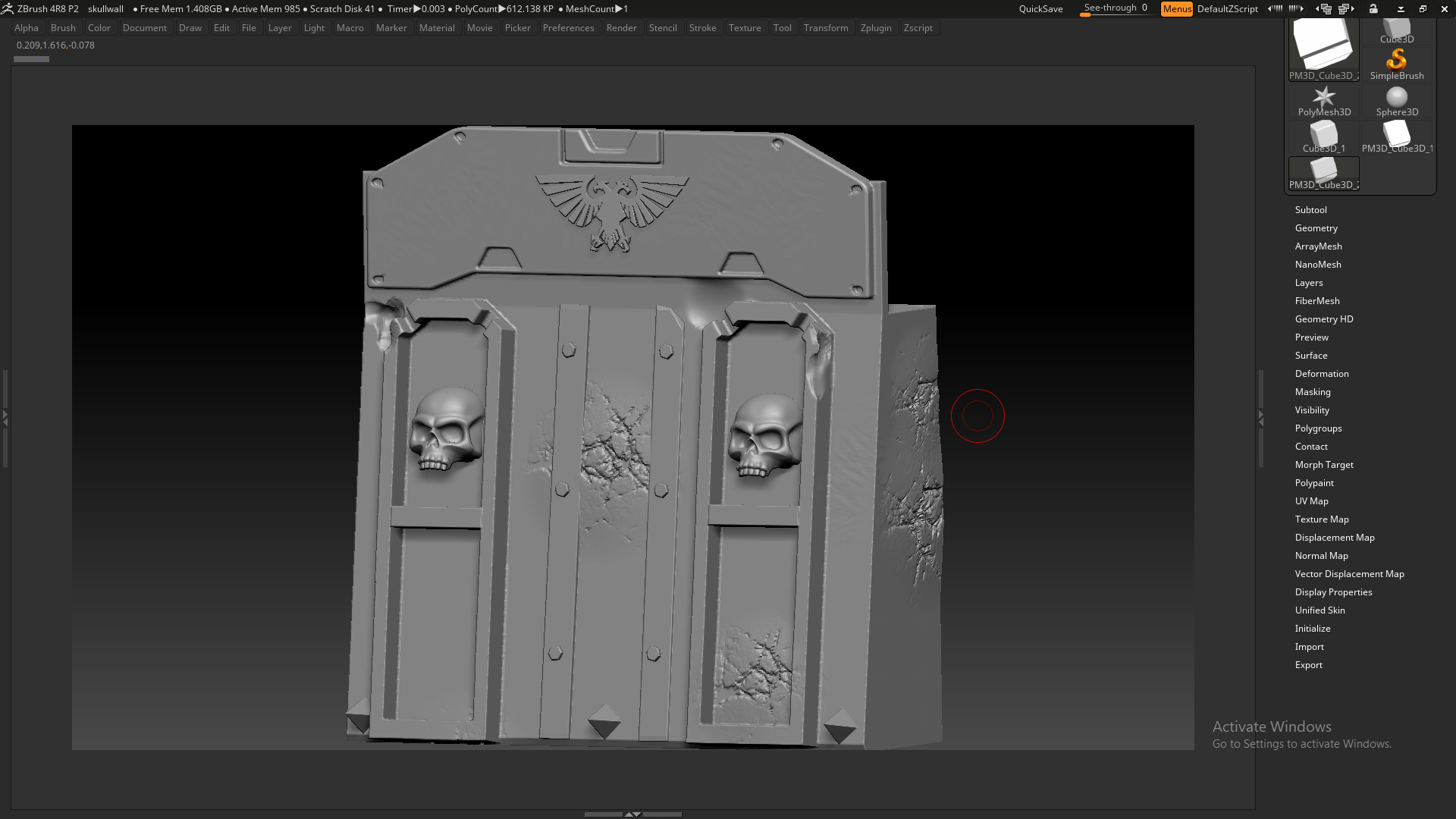 Tabletop sci-fi Imperial  wall.