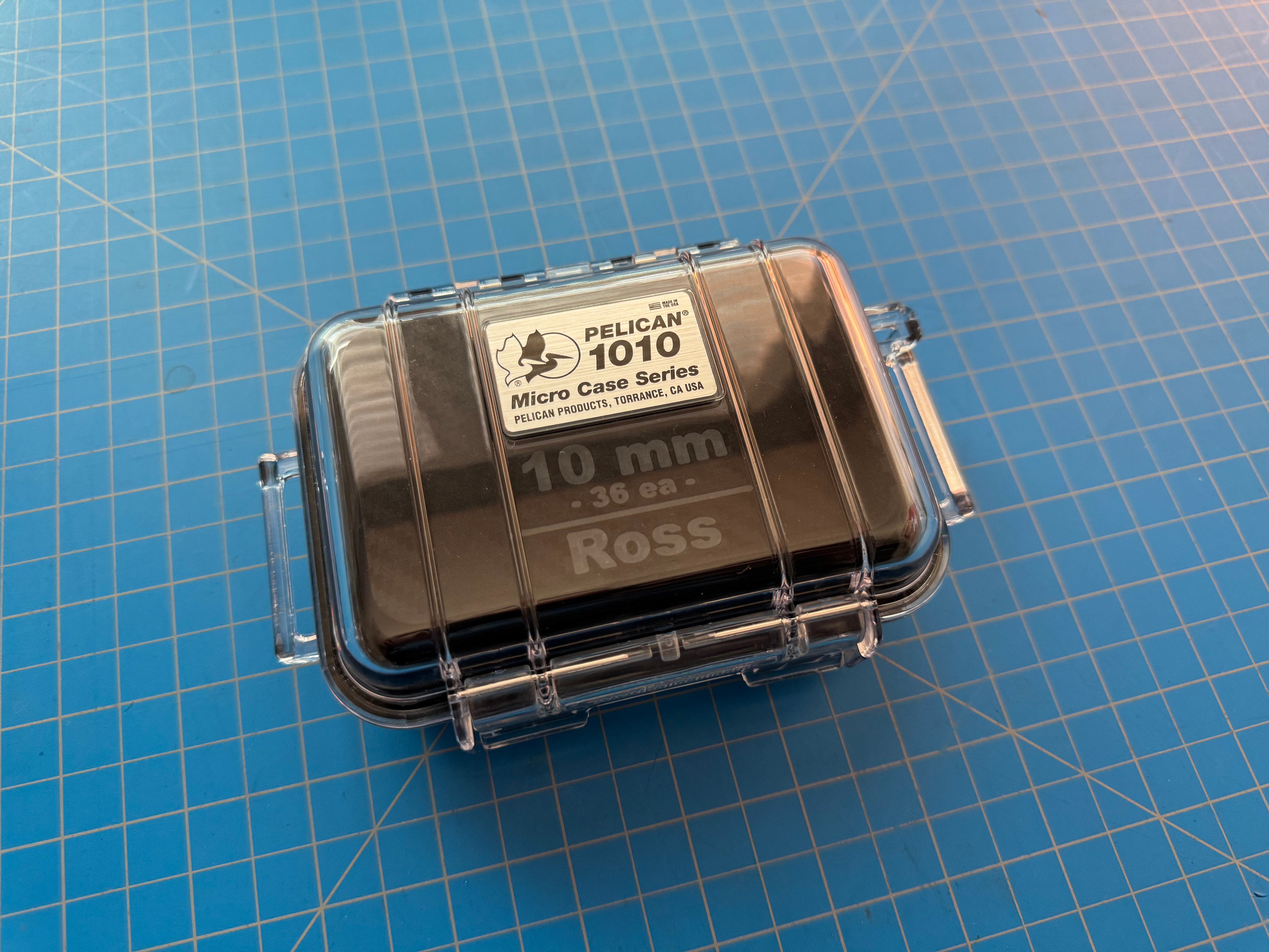 10mm Ammo Case Insert for Pelican 1010 (36 Rounds)
