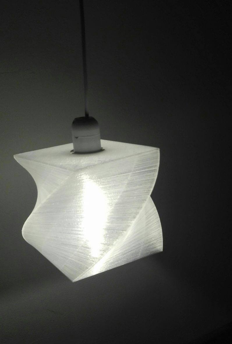 twisted square desing lampshade.