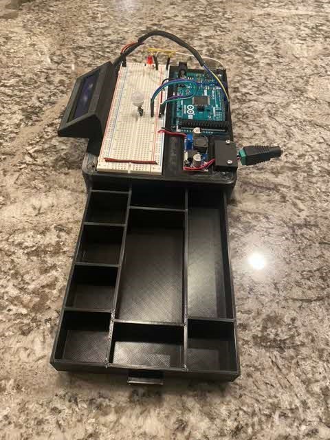 Drawer for Breadboard for Arduino Mega or Uno With Regulator