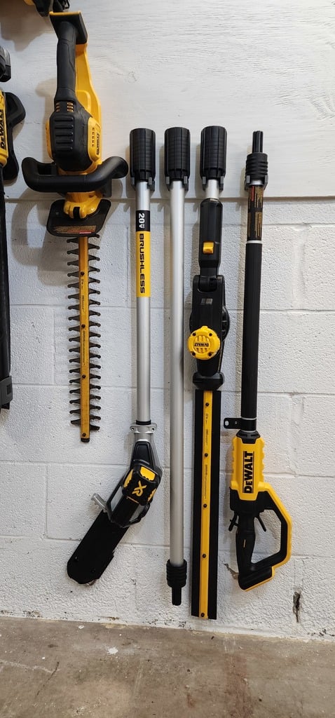 Dewalt Pole Saw, Hedge Trimmer and Extension Wall Mounts