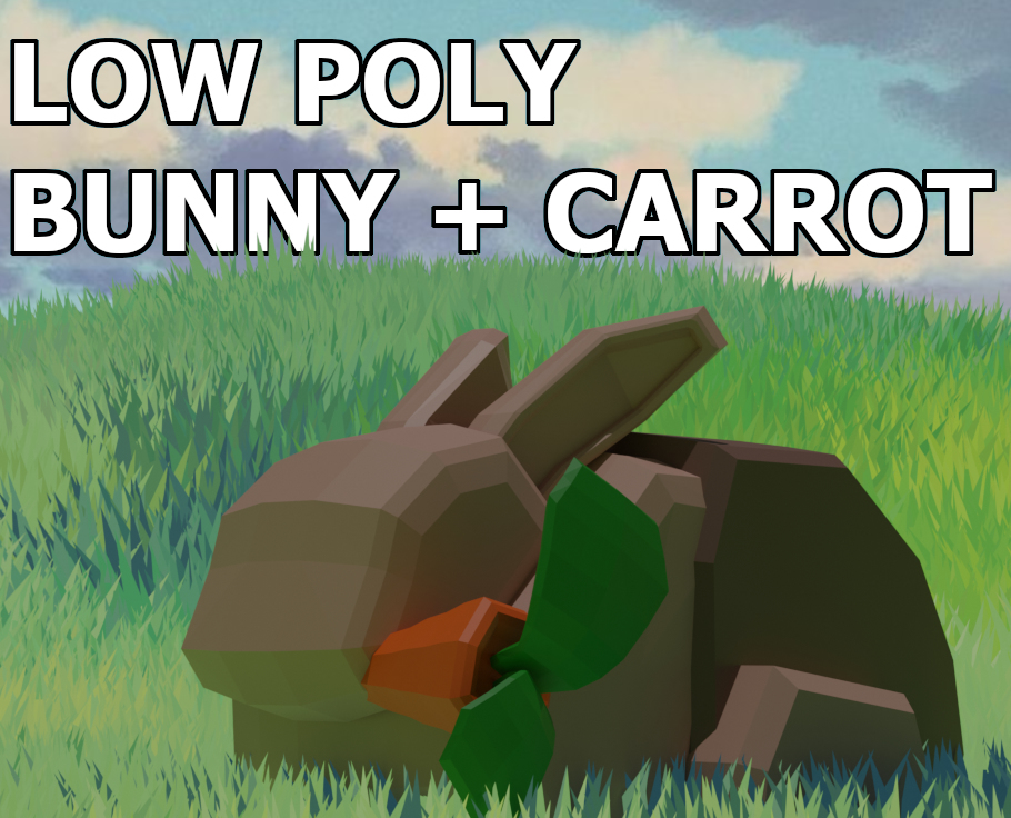 Low Poly Bunny + Carrot