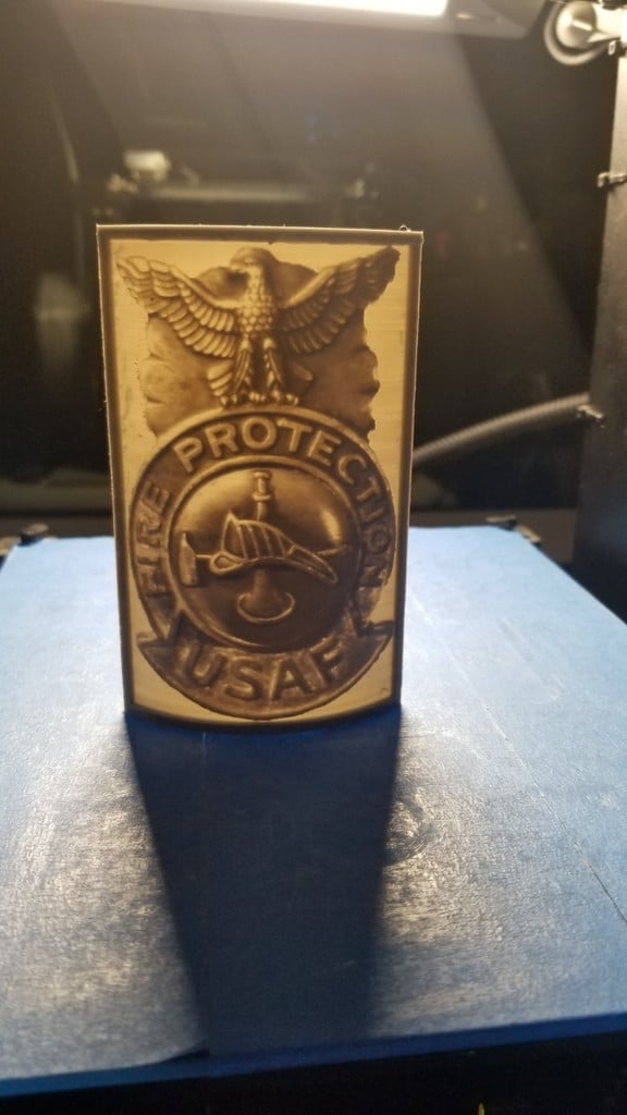 USAF Fire Badge Lithophane