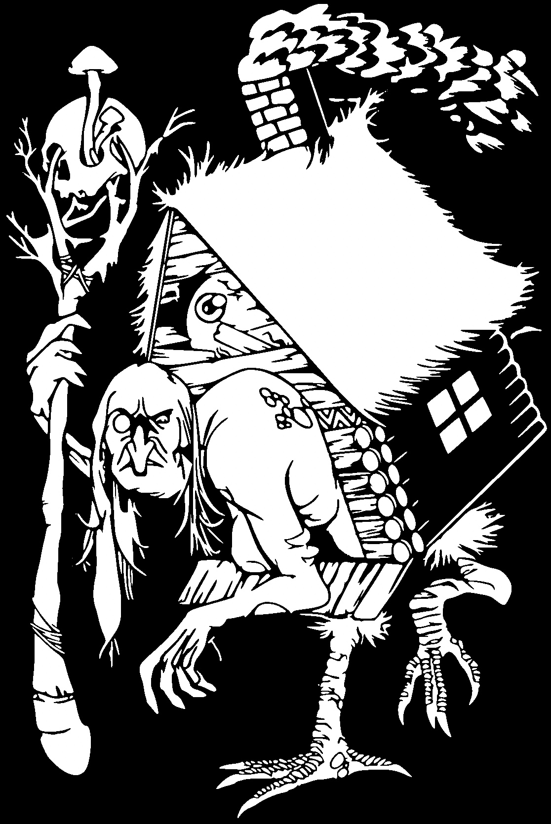 Baba Yaga stencil