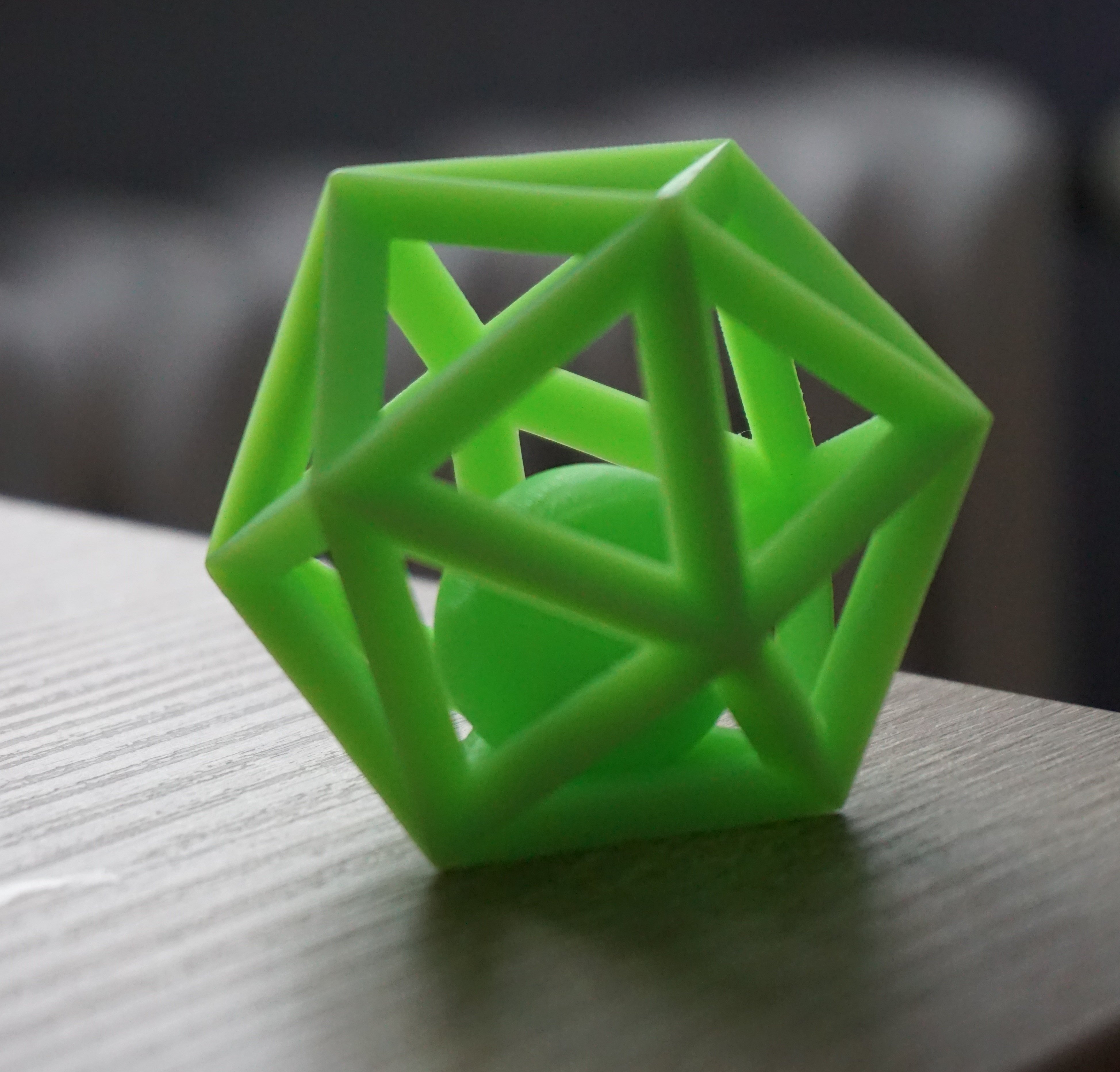 Icosahedron with ball inside