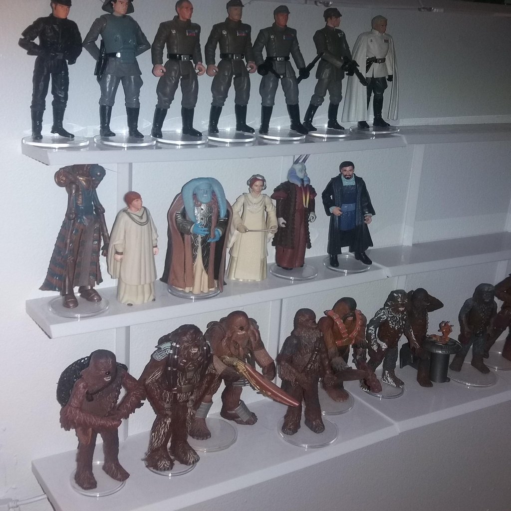 Figure shelves for star wars, gi joe, and other 4" size action figures Kenner hasbro
