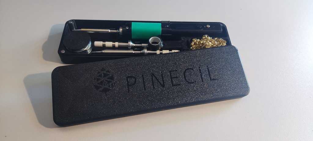 PINECIL case/box - PINE64 soldering iron case, magnetic lid - pine 64, pinecil, mobile solder station