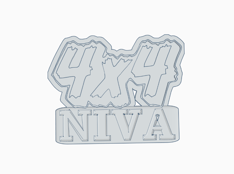 nameplate on the radiator grille Niva 4x4