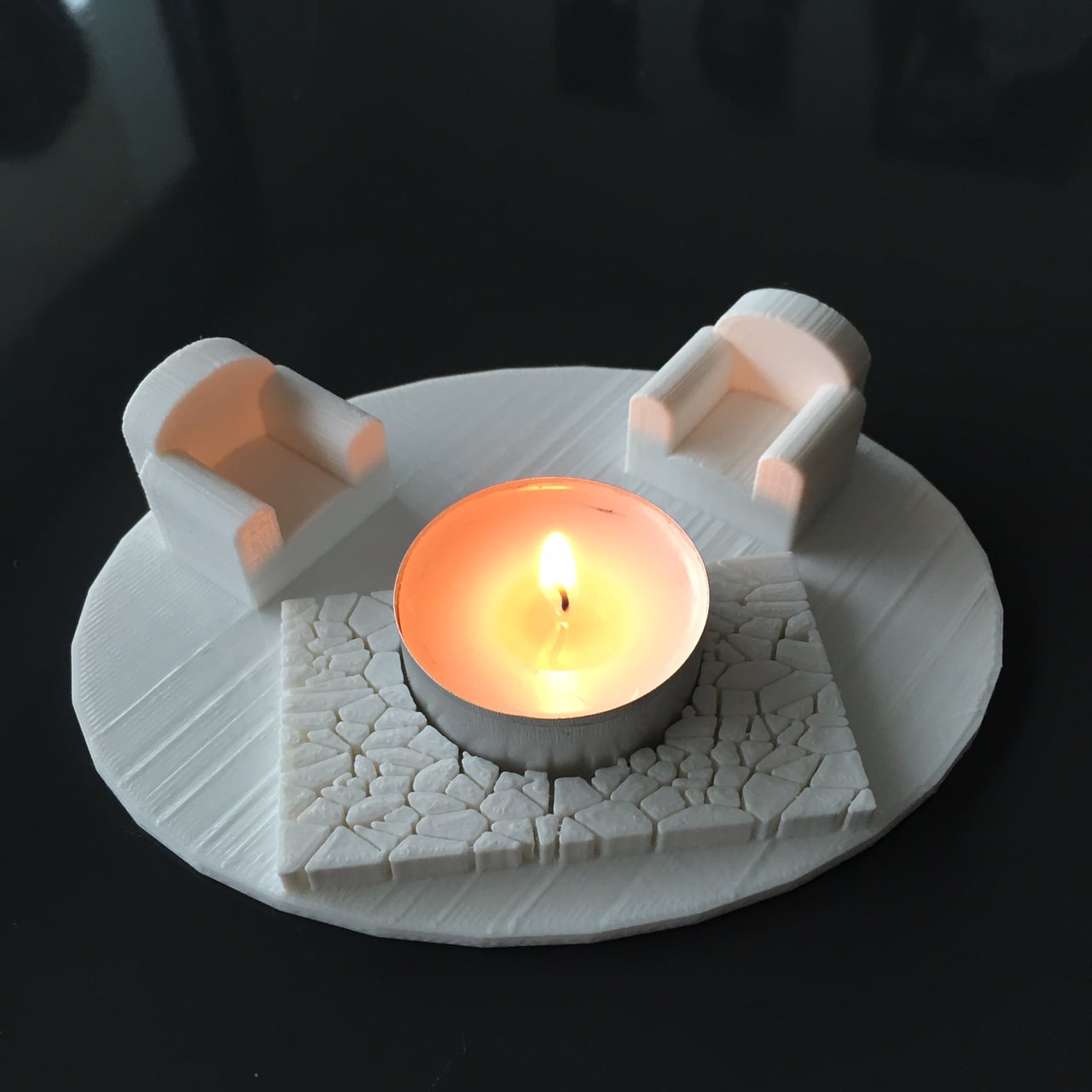 tealight candle holder / porte chauffe plat