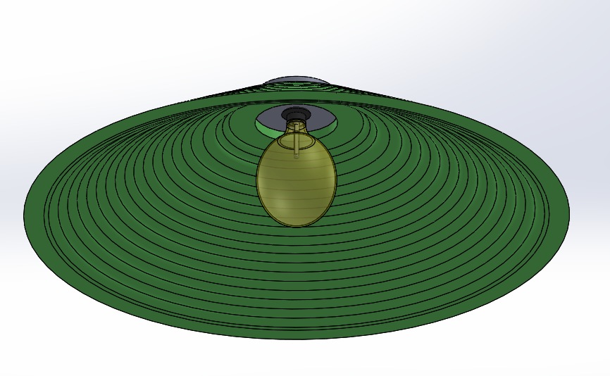 Simple Small Wave Lamp Shade HD-STL customizable by scaling