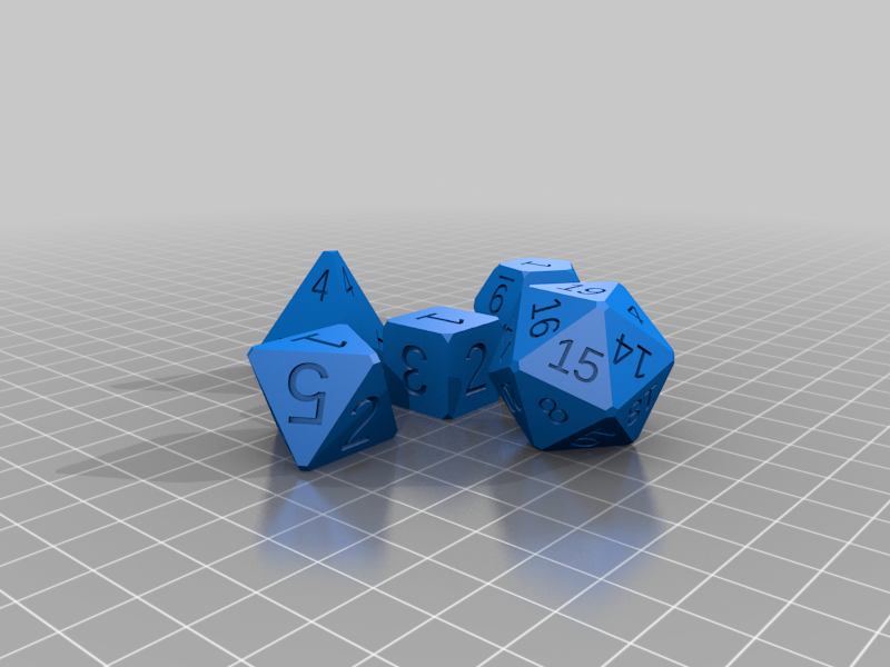 My Customized Font- Polyhedral Dice
