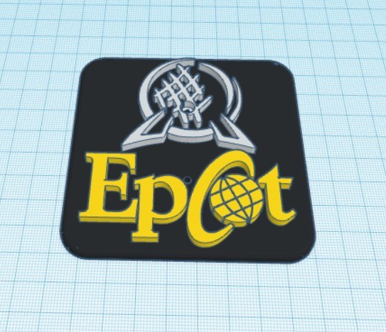 Modular trailer hitch Faceplate - Epcot logo SSE
