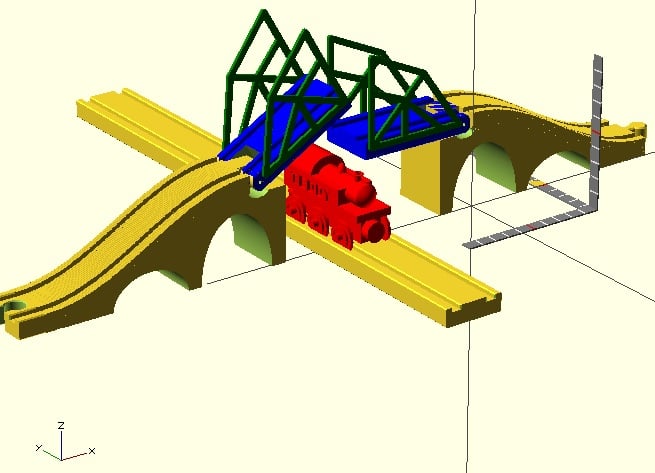 Drawbridge for wooden toy (Thomas) train set