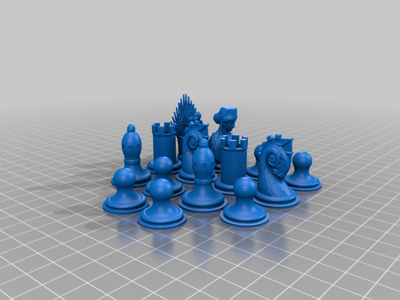 Remix of low profile chess set