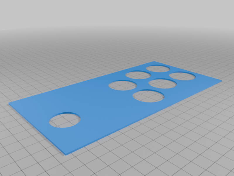 Arcade Cabinet 6-button Hole Template